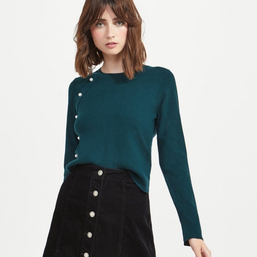 Miss Selfridge Pearl Compact Knitted Jumper Size 4